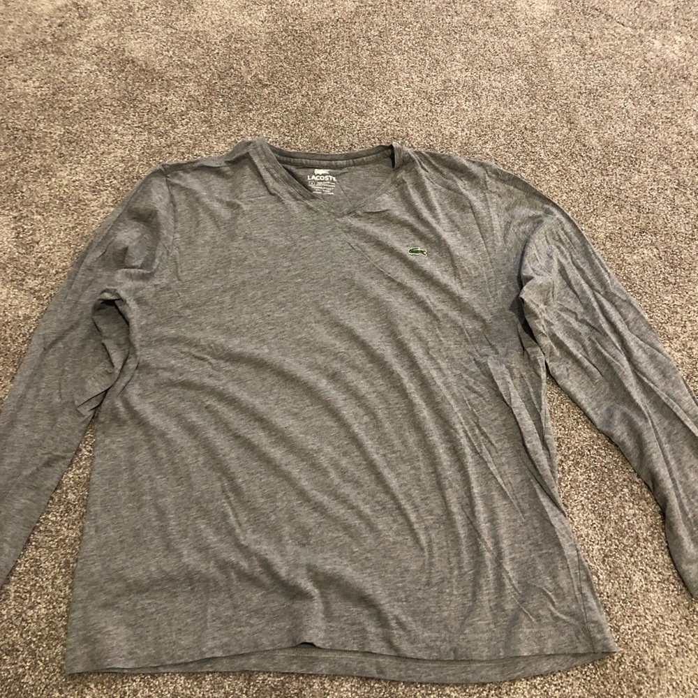 Lacoste long sleeve V neck shirt Size 6 (large)